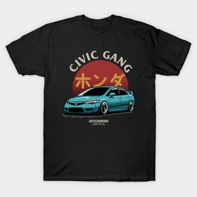 honda civic fd T-Shirt by rclndsgn